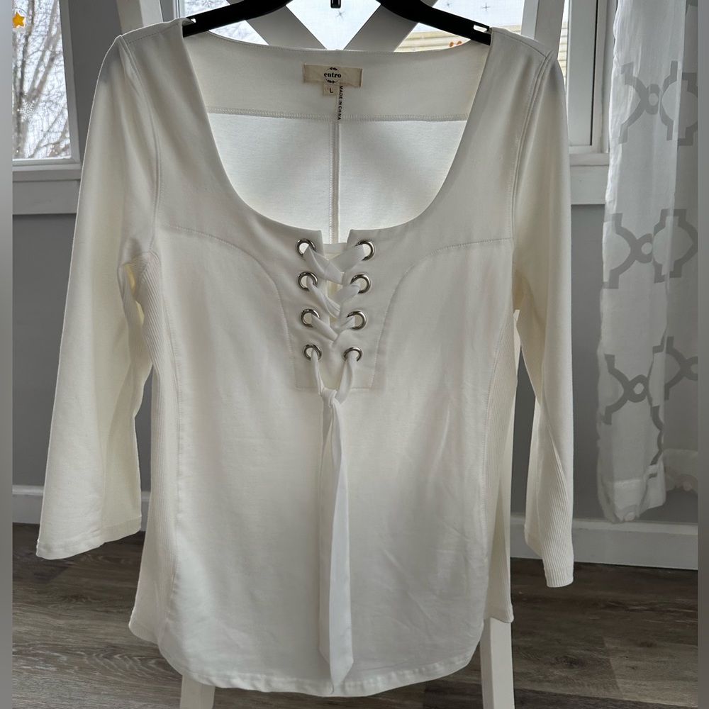 Entro Ivory 3/4 length shirt